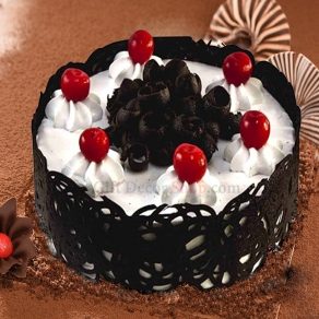Black Forest with Cherry and Chocolate Topping Cake Cakes Online Delaware